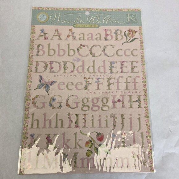 K & Co Scrapbook Kit By Brenda Walton 12x12 Chelsea Pink Glitter Floral Baby New - Picture 9 of 15